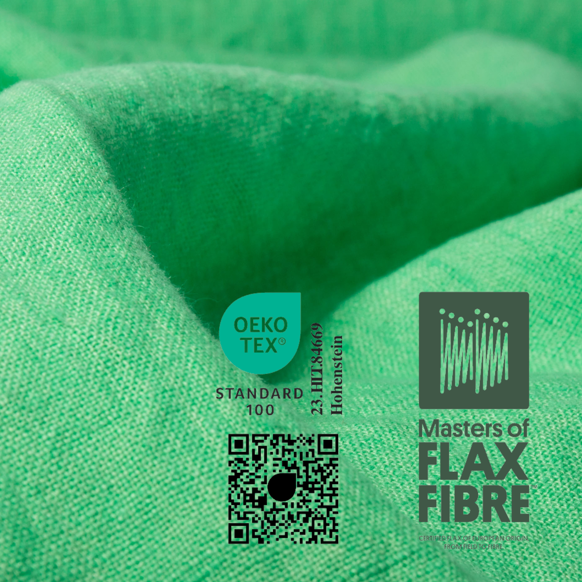Forest Green Washed Linen Fabric – Medium Weight