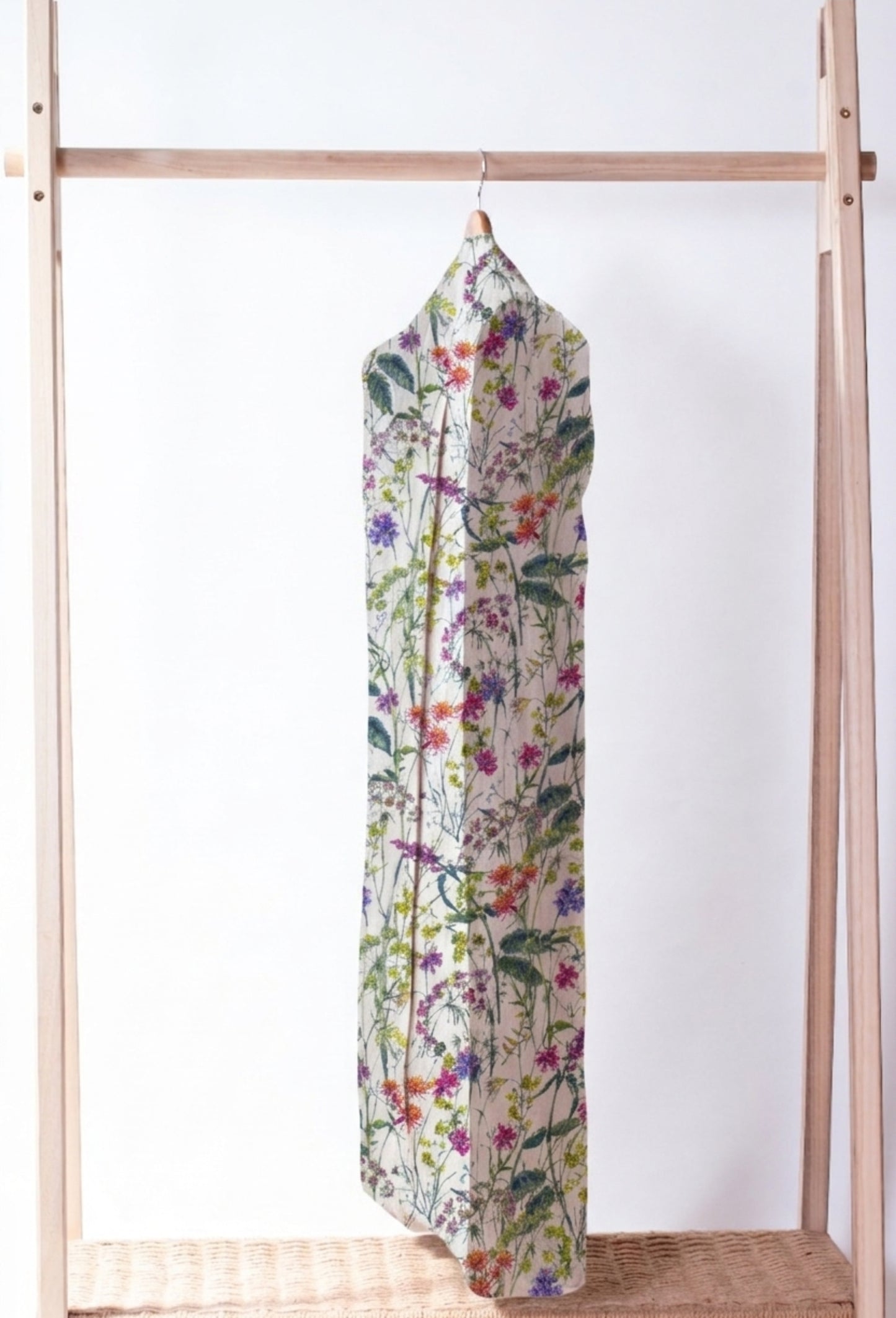 100% Linen Garment Storage Bag - FLOWER FIESTA