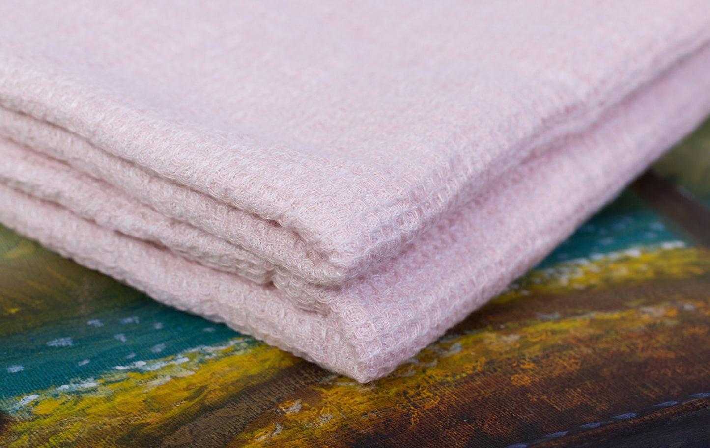 Ash Rose Linen Waffle Towels | Bath & Beach