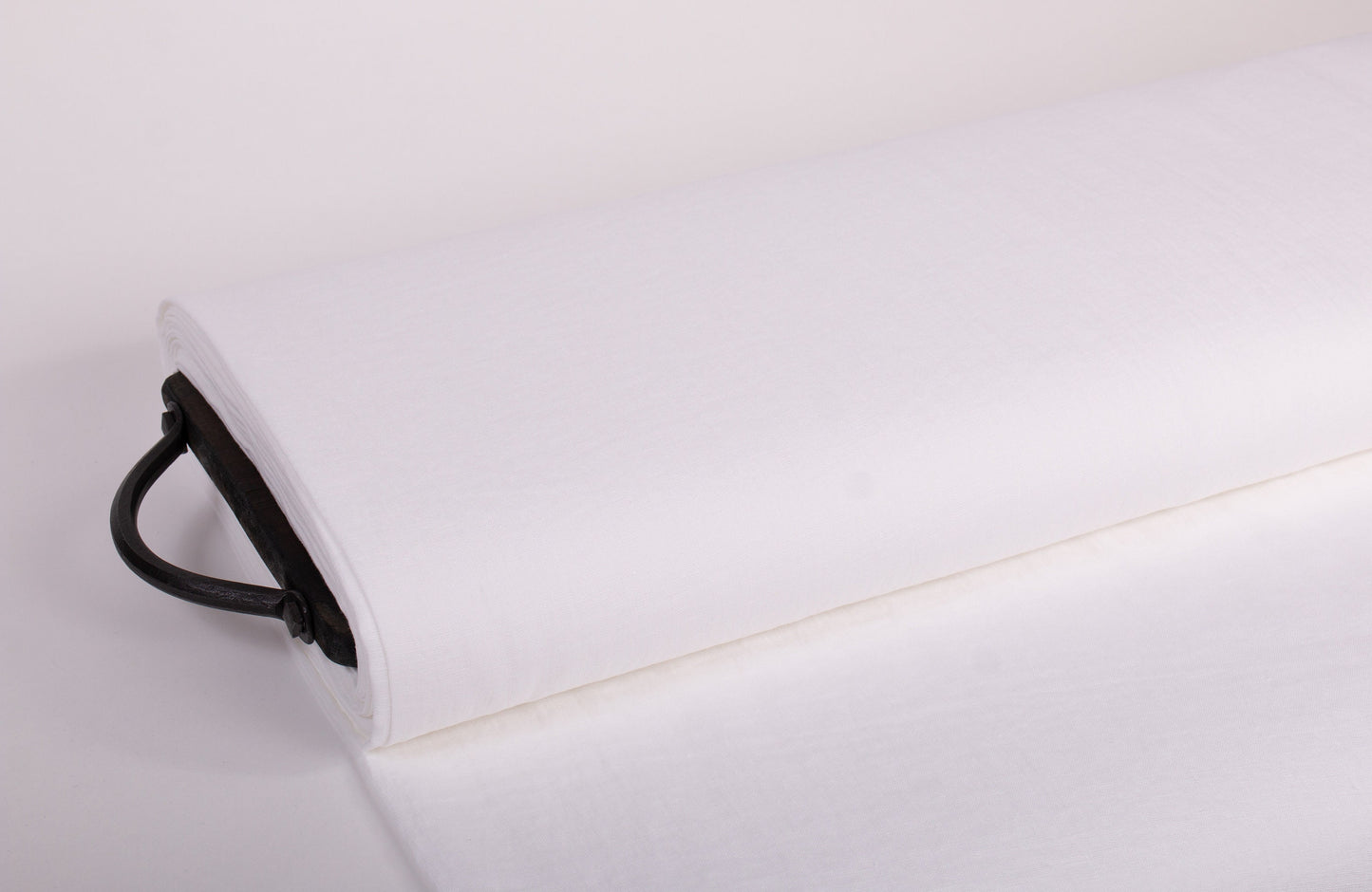 Heavyweight Stark White Linen Fabric (260gsm)