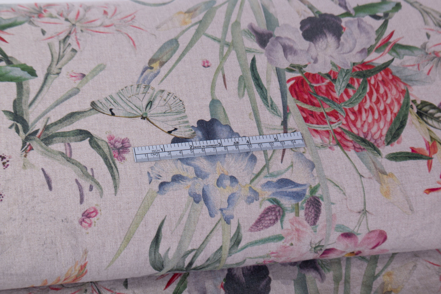 Linen Fabric Floral | ENAMOR Natural