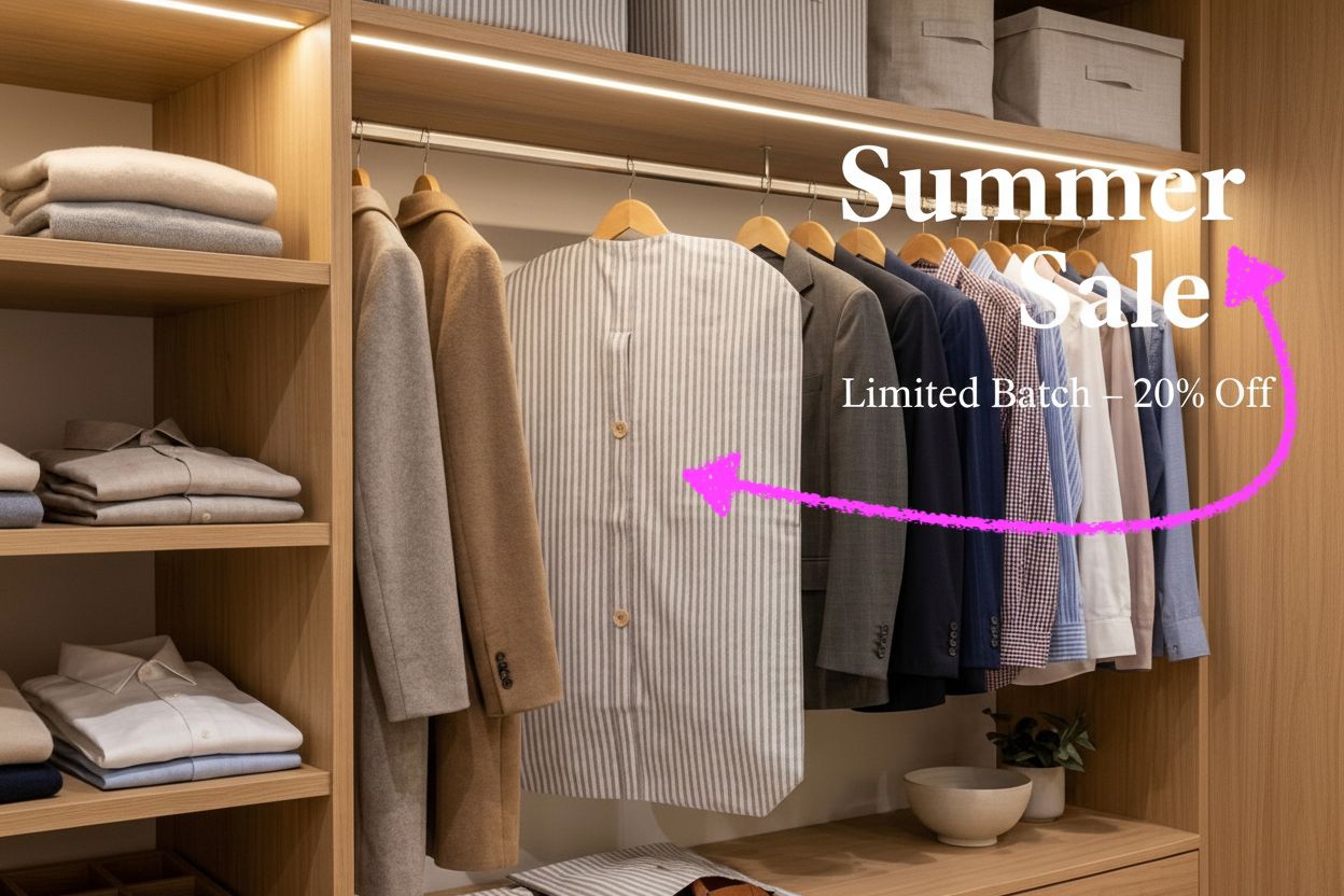 Linen Cotton Garment Bag | Summer Sale – Limited Batch