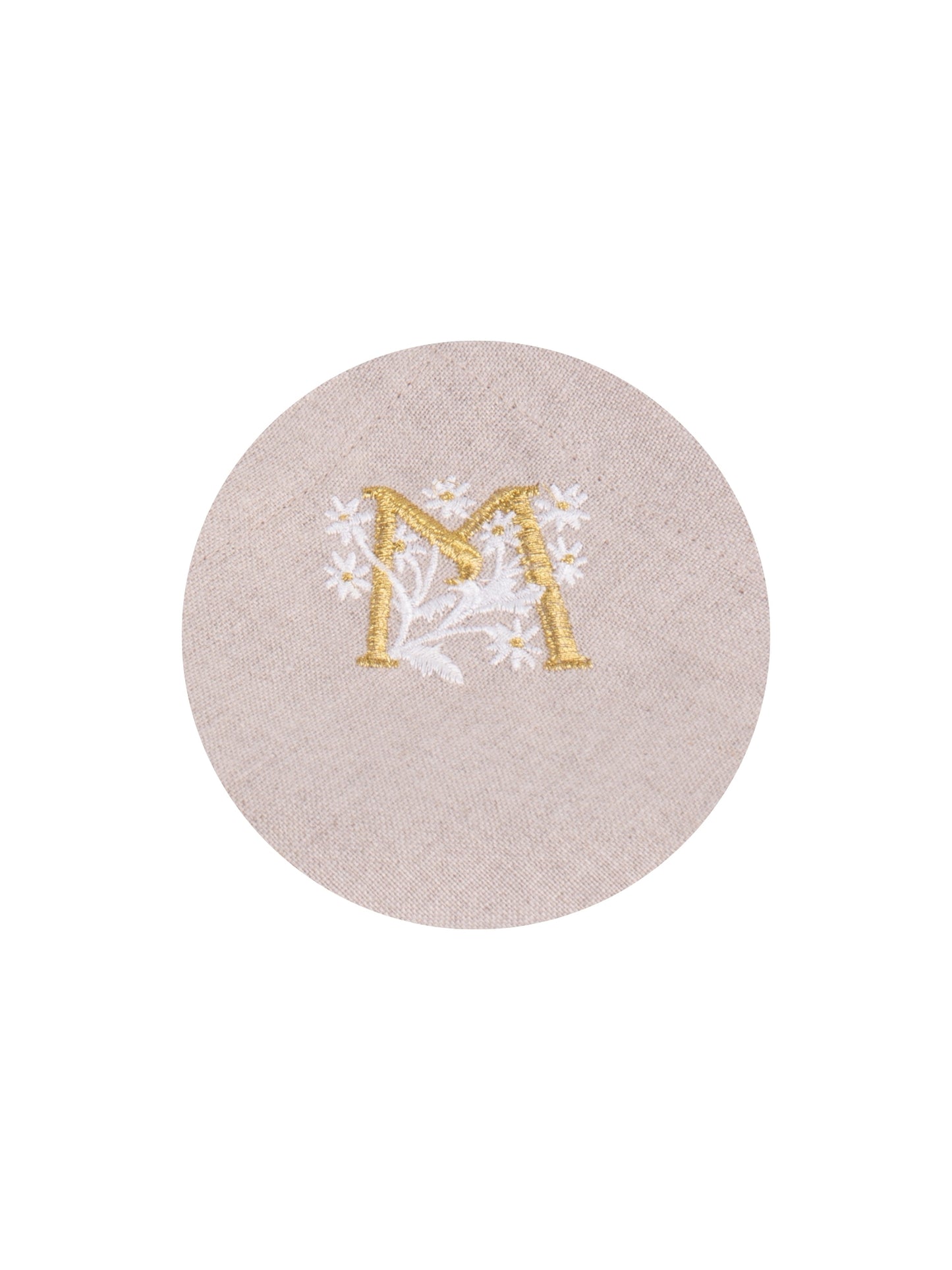 Personalized Embroidered Linen Garment Bag - Floral Initials