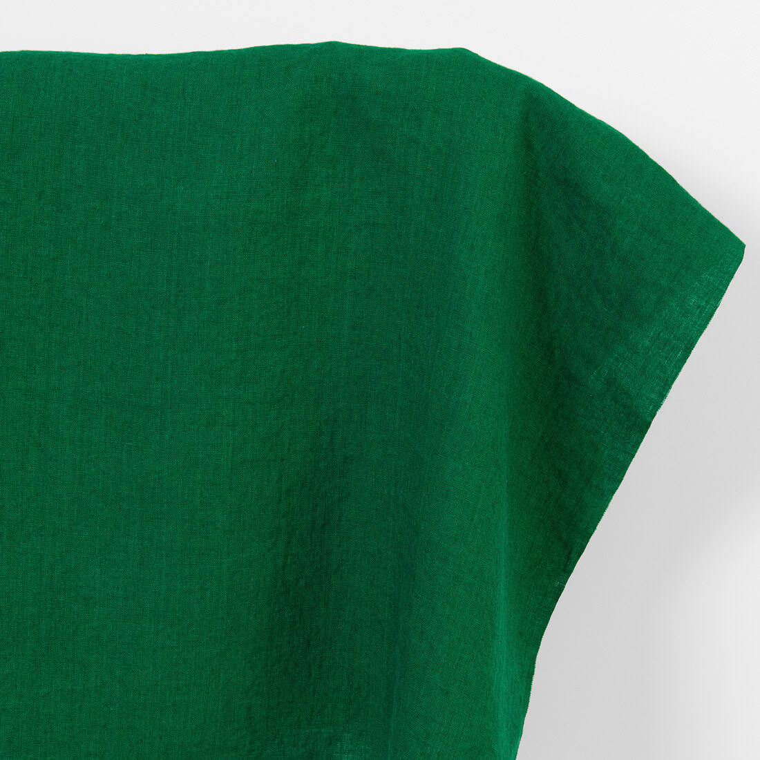 Forest Green Washed Linen Fabric – Medium Weight
