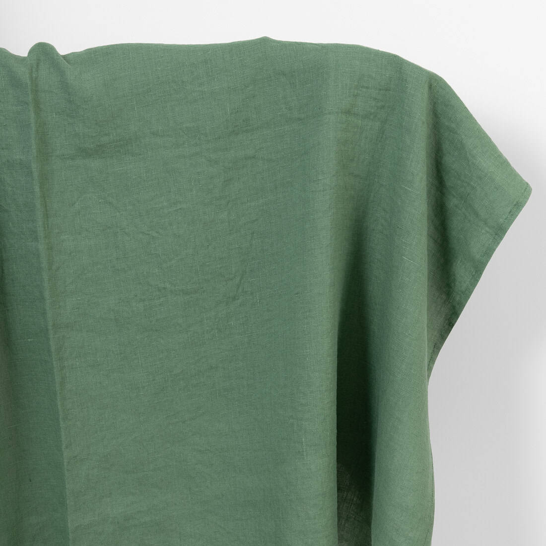 Sage Green Washed Linen Fabric – Medium Weight