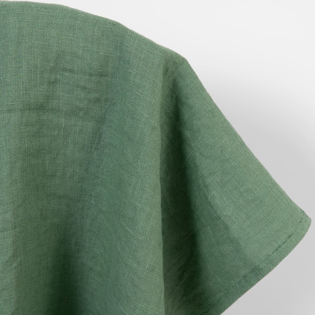 Sage Green Washed Linen Fabric – Medium Weight