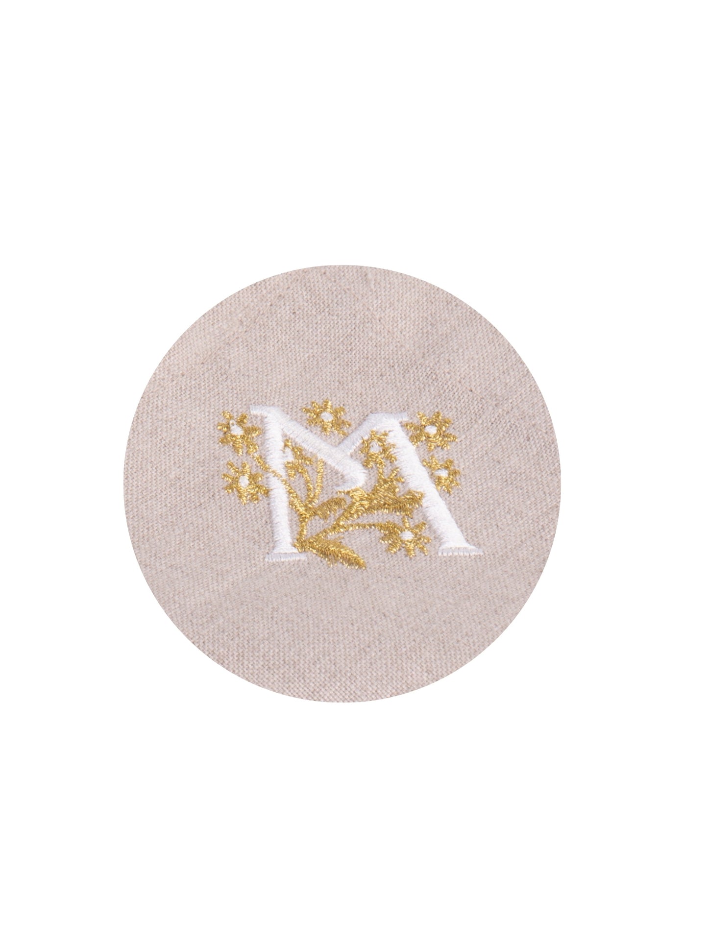Personalized Embroidered Linen Garment Bag - Floral Initials