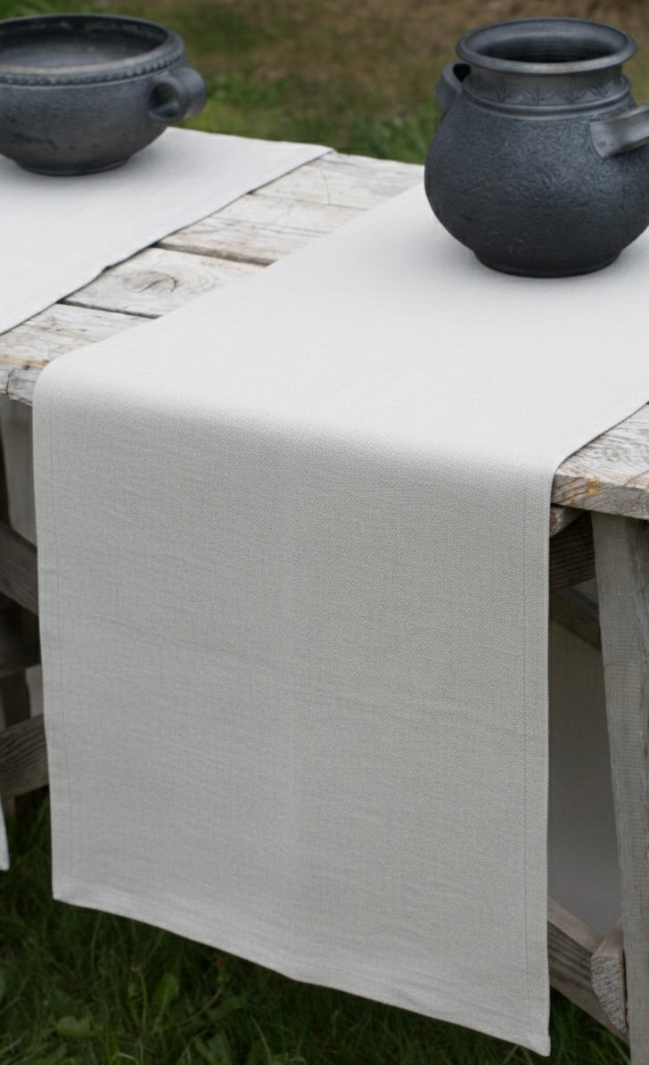Striped Linen Table Runner | Heavyweight Organic