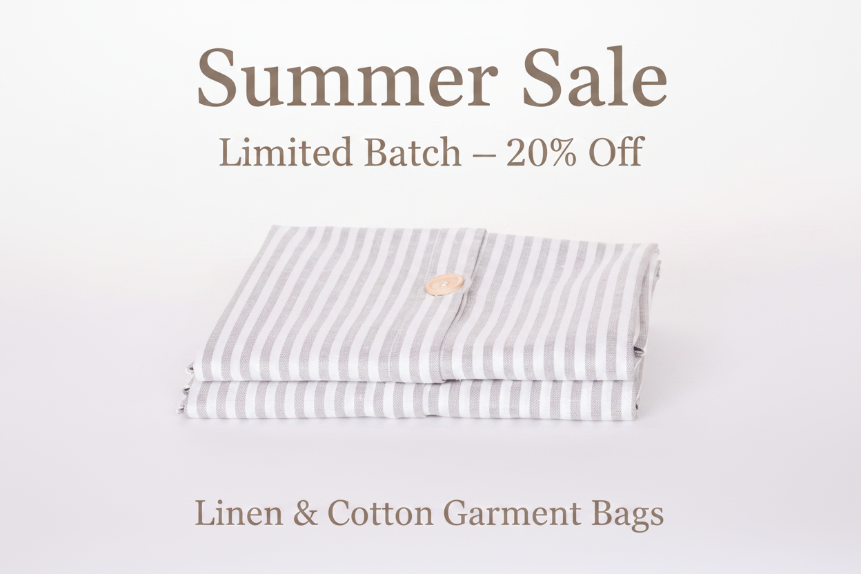 Linen Cotton Garment Bag | Summer Sale – Limited Batch