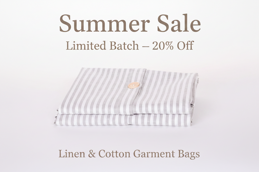 Linen Cotton Garment Bag | Summer Sale – Limited Batch