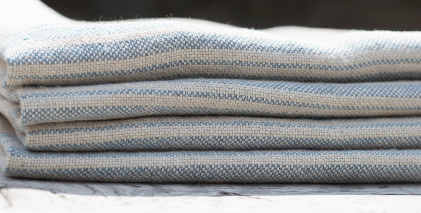 Striped Linen Placemats Set | Undyed Natural