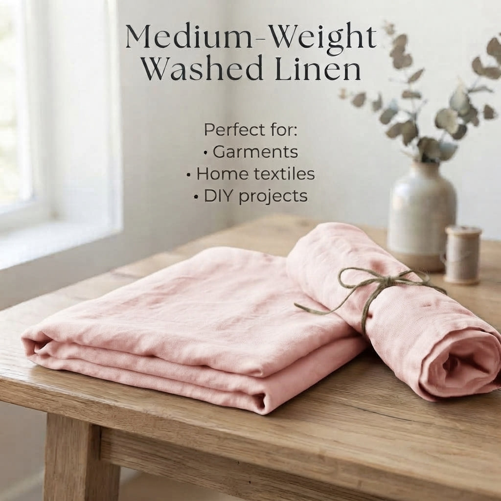 Dusty Rose Linen Fabric