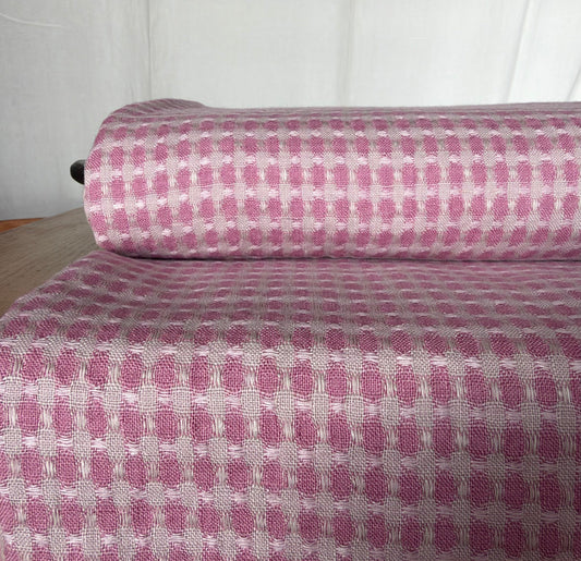 Greyish Lilac Washed Linen Fabric