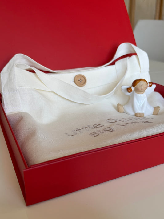 Personalised Linen Storage Bag | Off-White