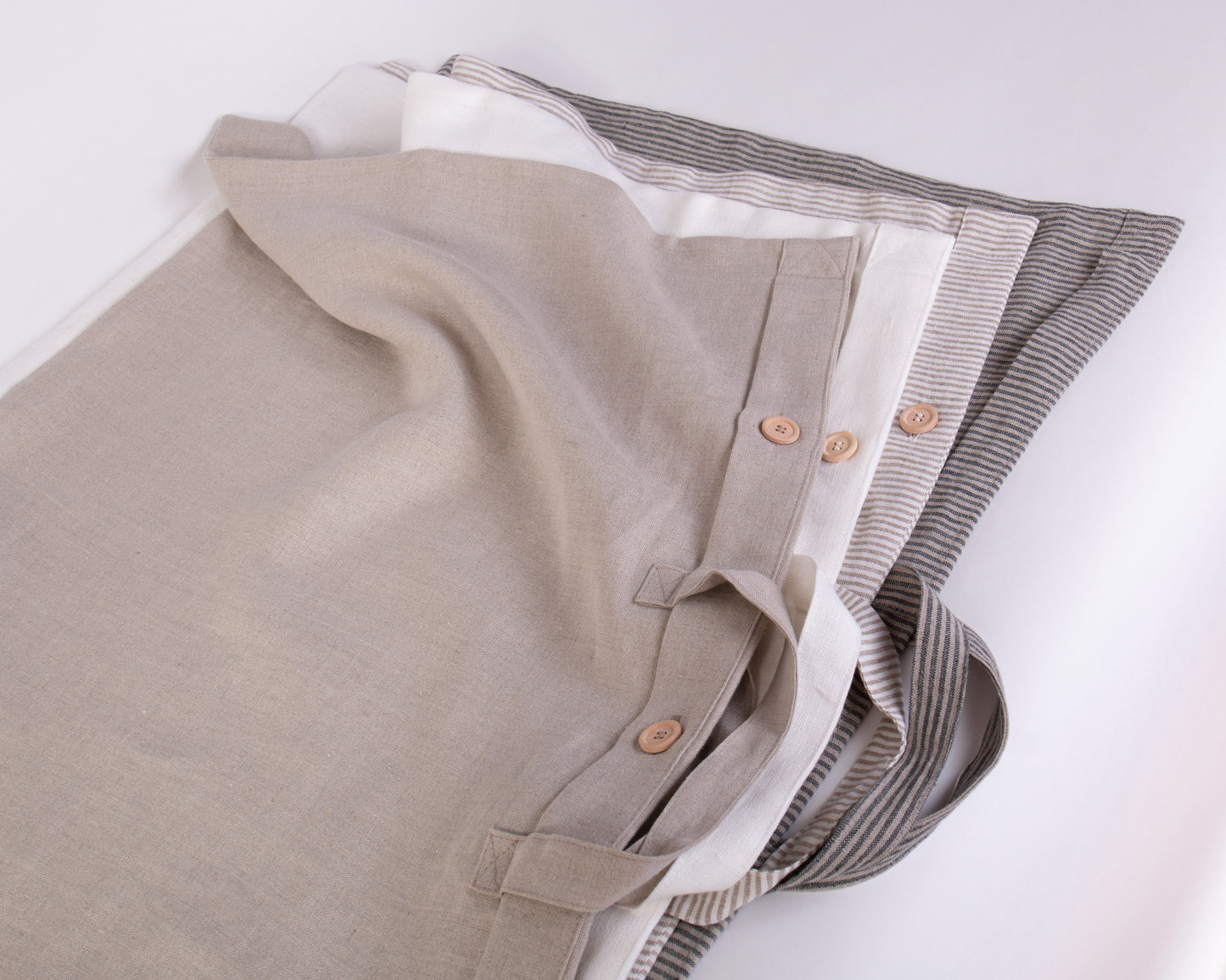 Natural Linen Storage Bags | Off-White & Undyed