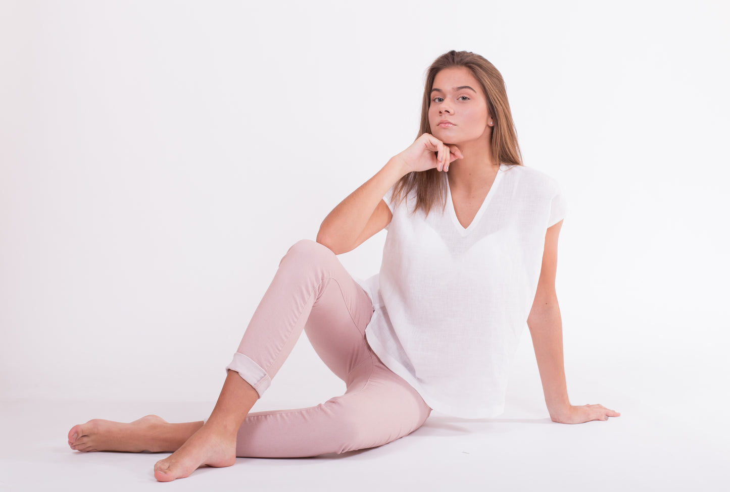 Light Weight Off-White Linen Fabric (135gsm)