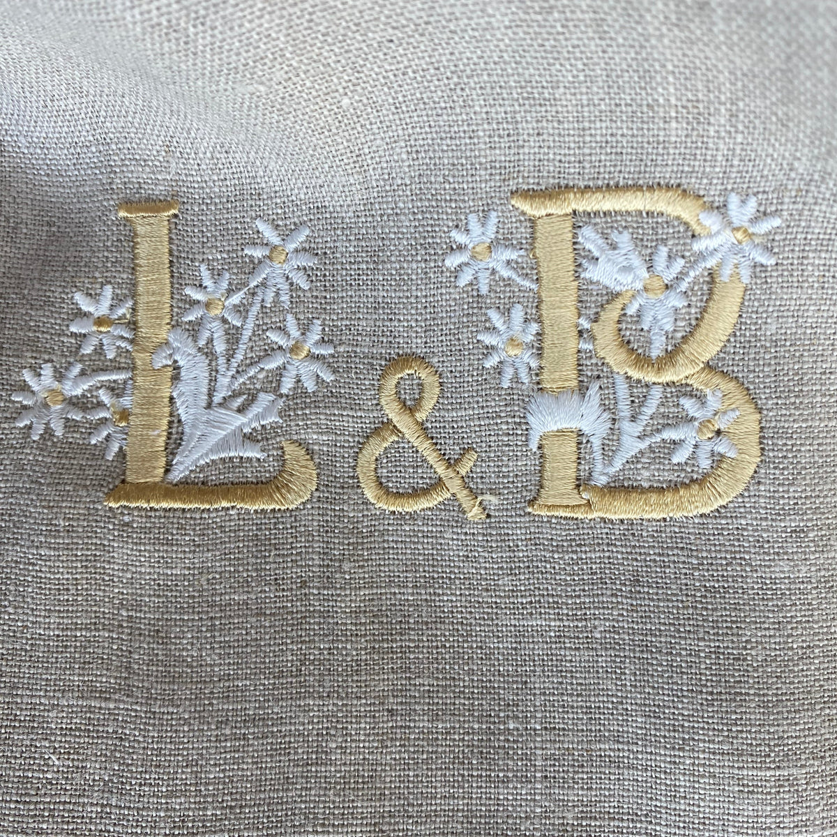 Personalised Linen Storage Bag | Off-White