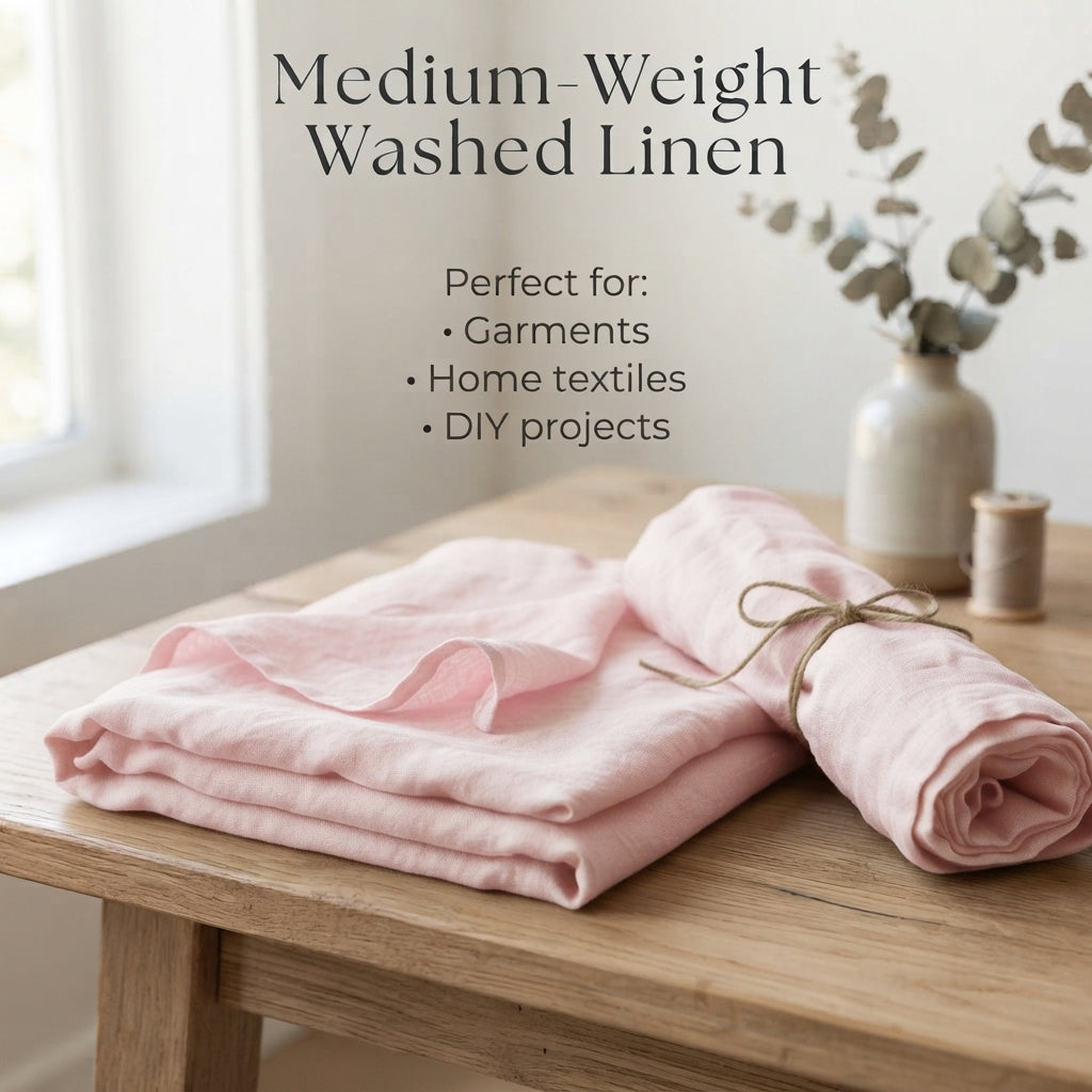 Light Pink Linen Fabric