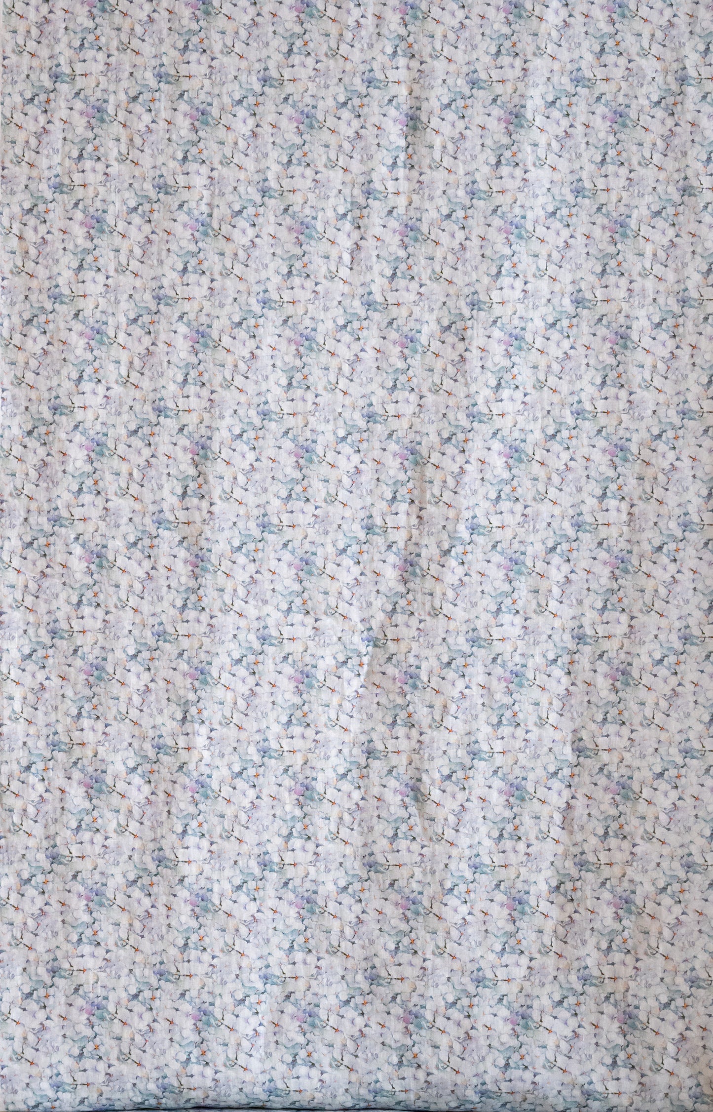 Linen Fabric Hydrangea Print