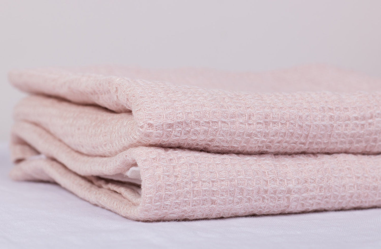 Ash Rose Linen Waffle Towels | Bath & Beach