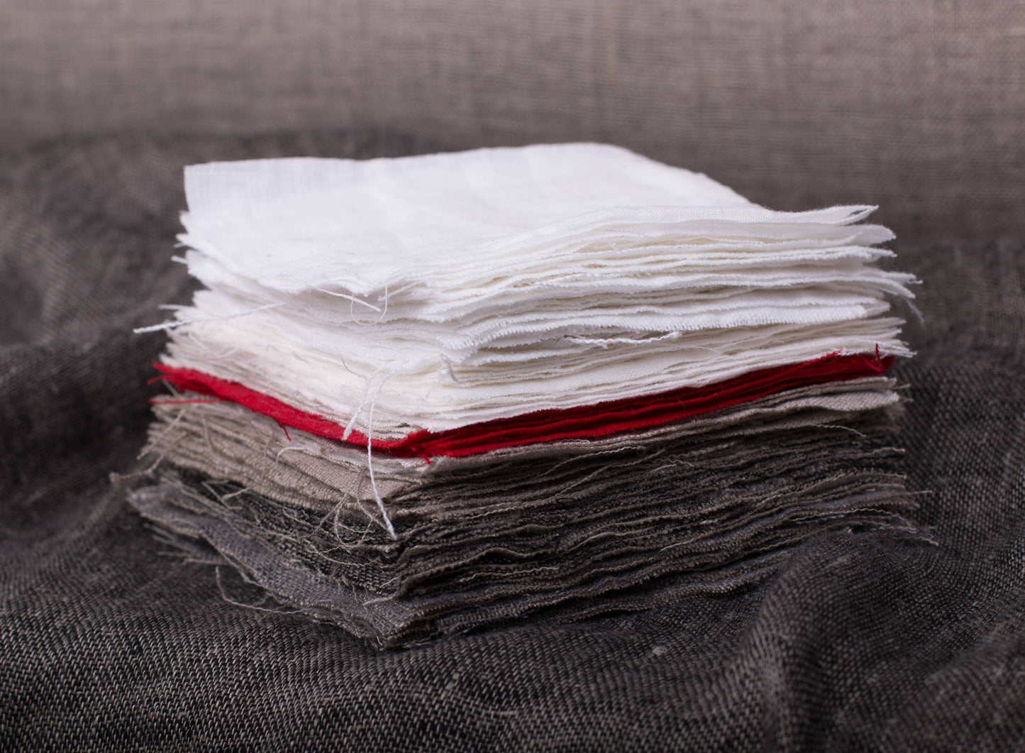 Gingham Checked Linen Fabric Sample