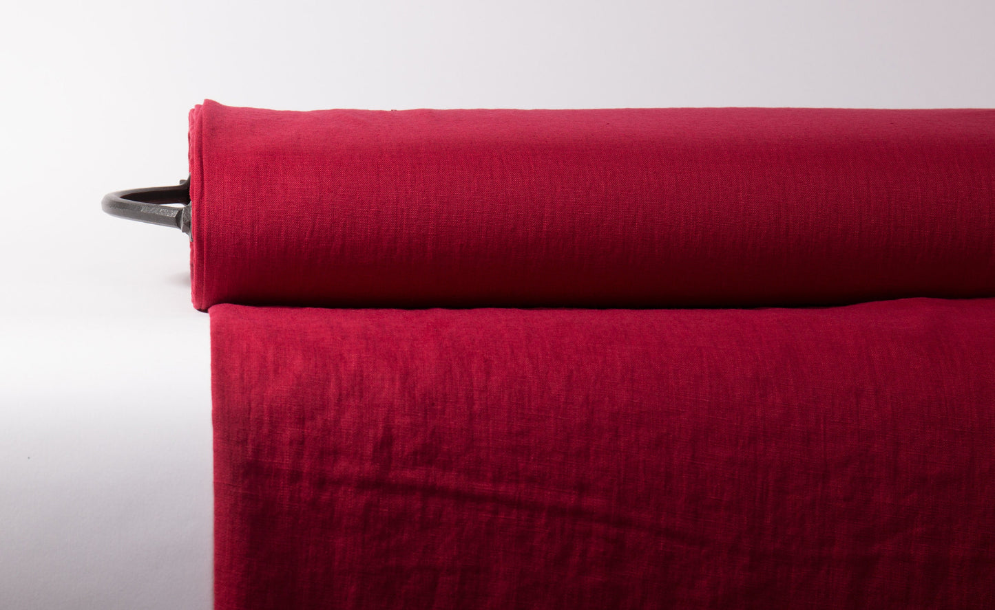 Berry Red Linen Fabric