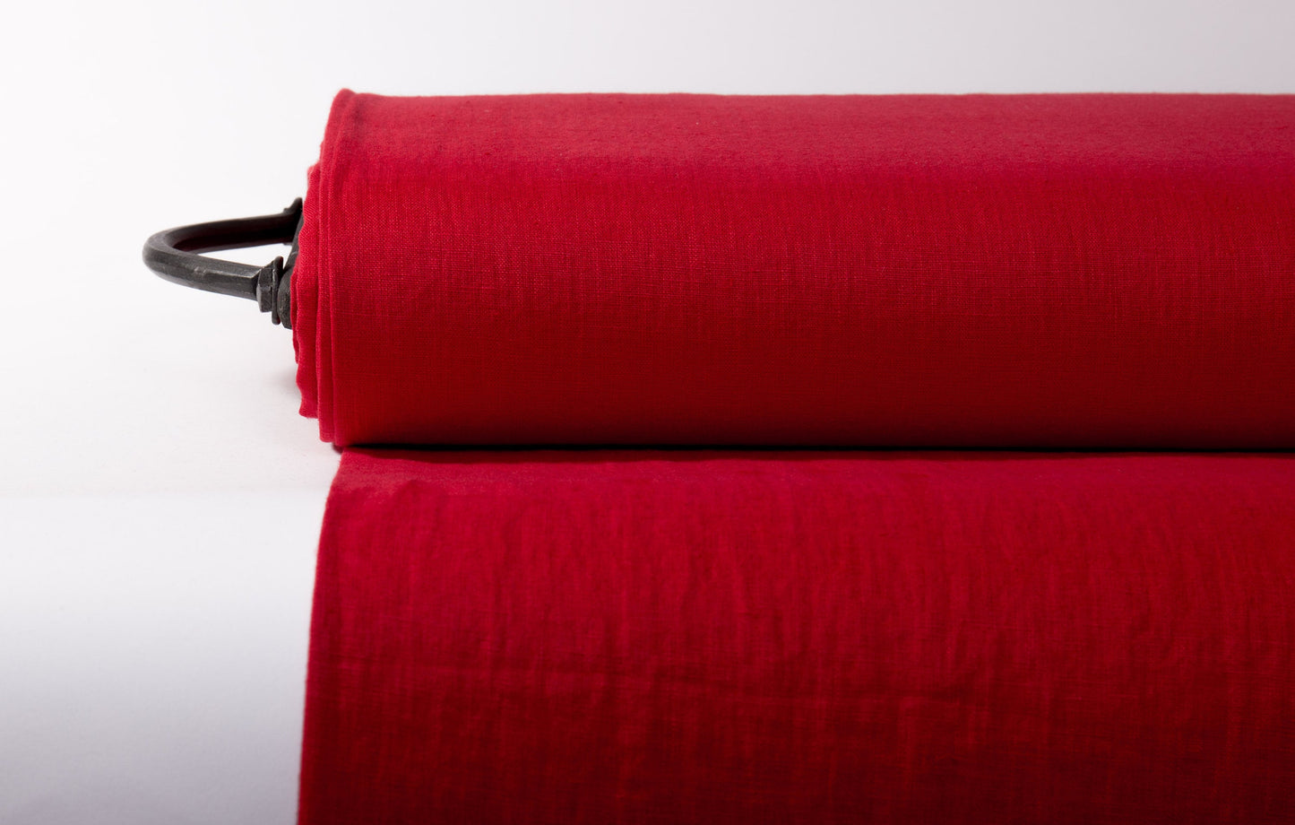 Red Linen Fabric - 100% Pure European Flax
