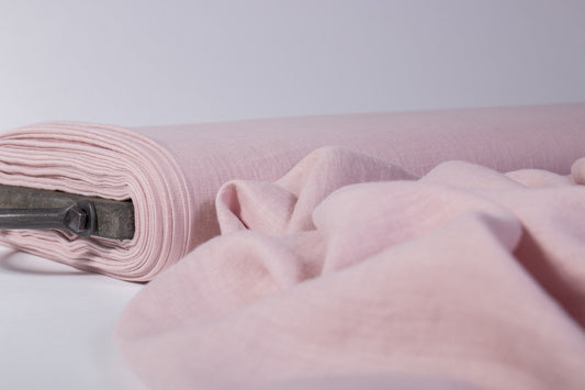 Pure Linen Fabric, Dusty Rose — Lightweight (135gsm)