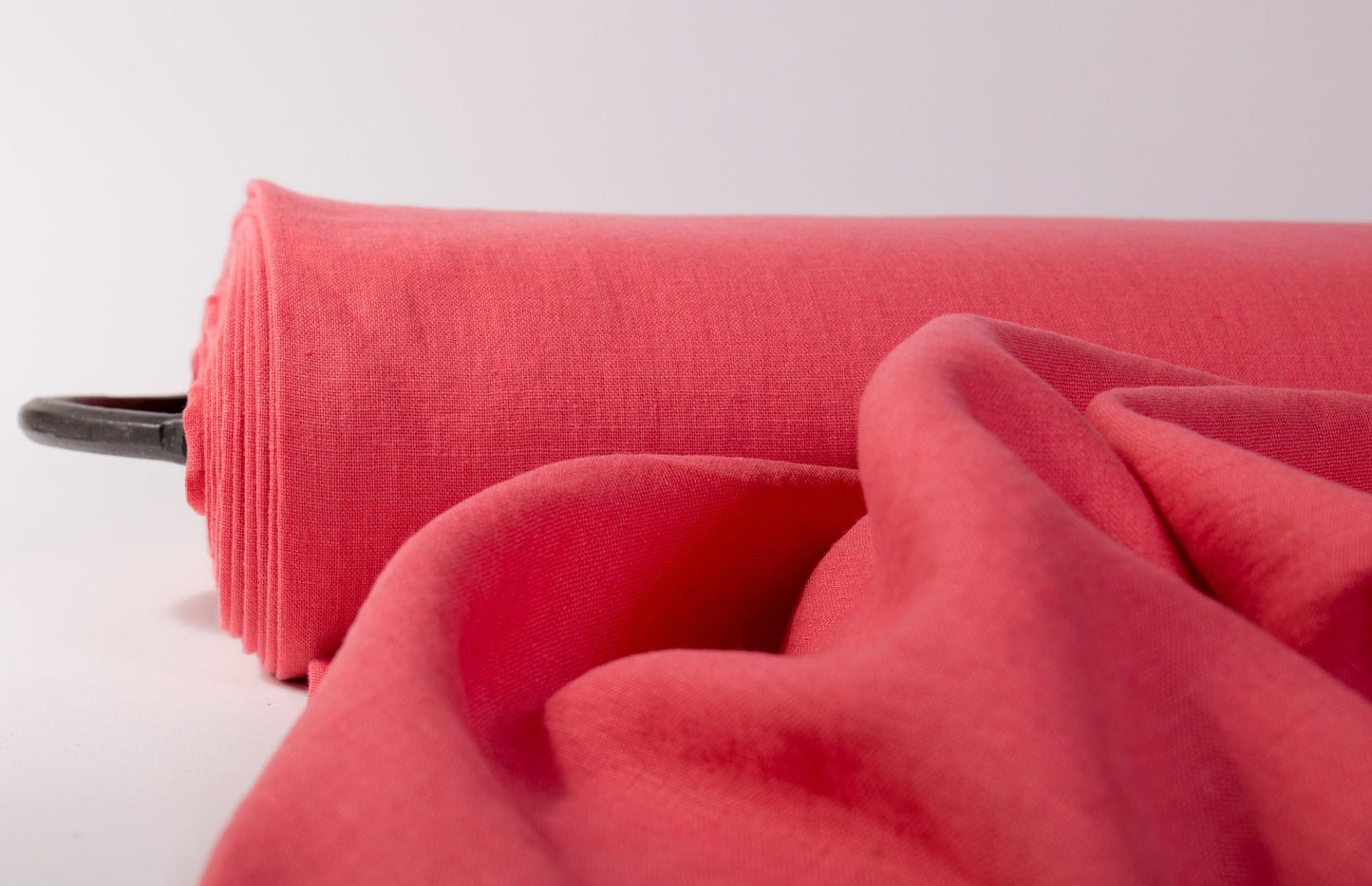Coral Pink Linen Fabric