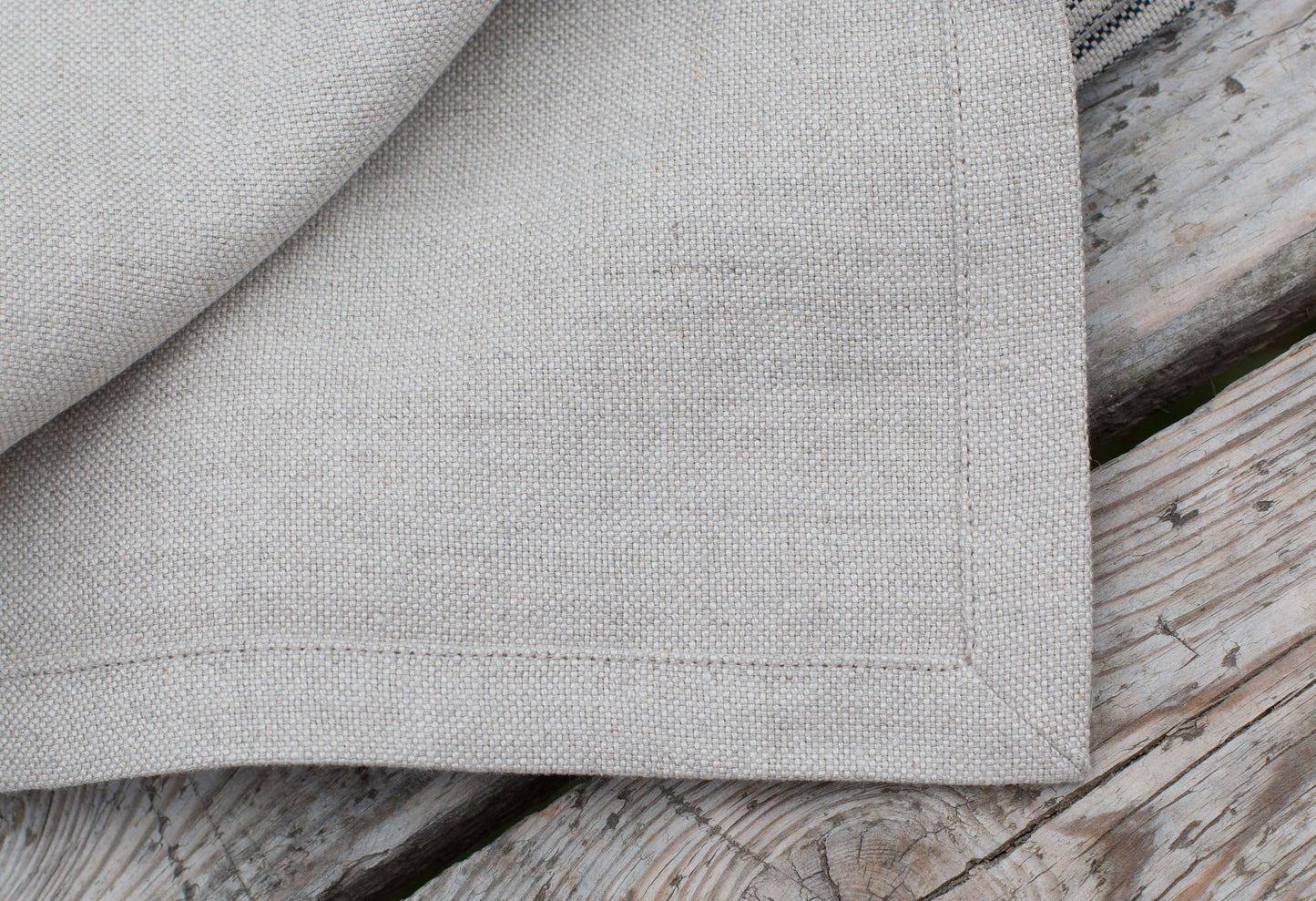Striped Linen Table Runner | Heavyweight Organic