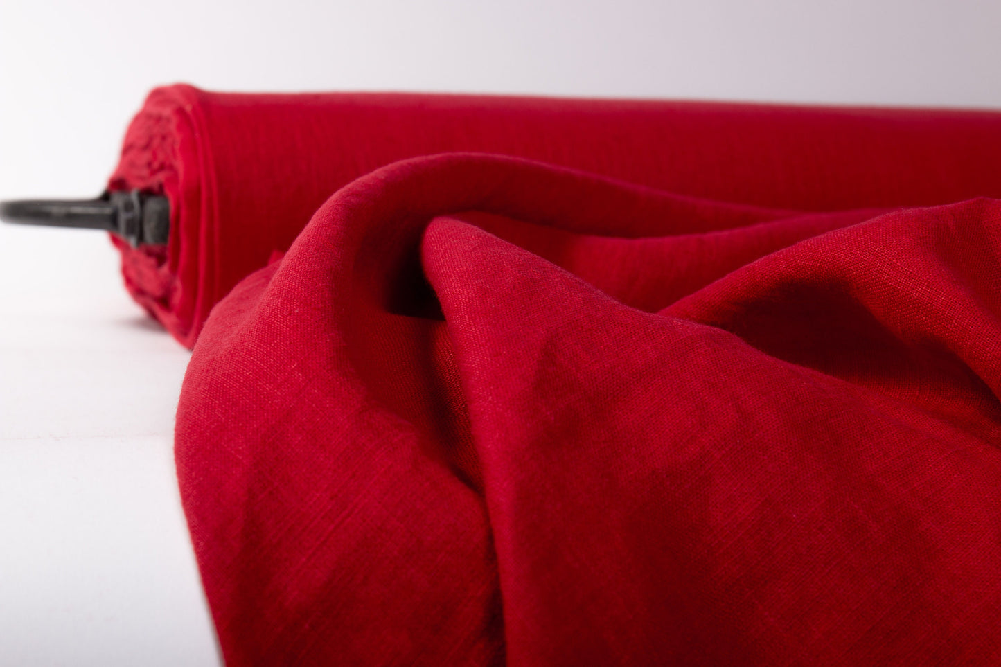 Red Linen Fabric - 100% Pure European Flax