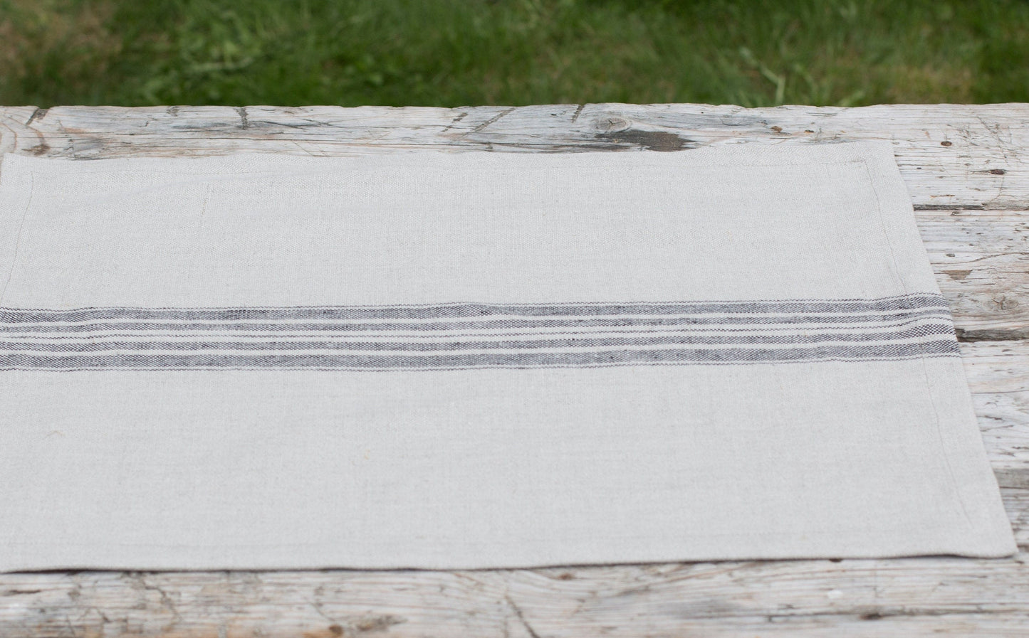 Striped Linen Table Runner | Heavyweight Organic