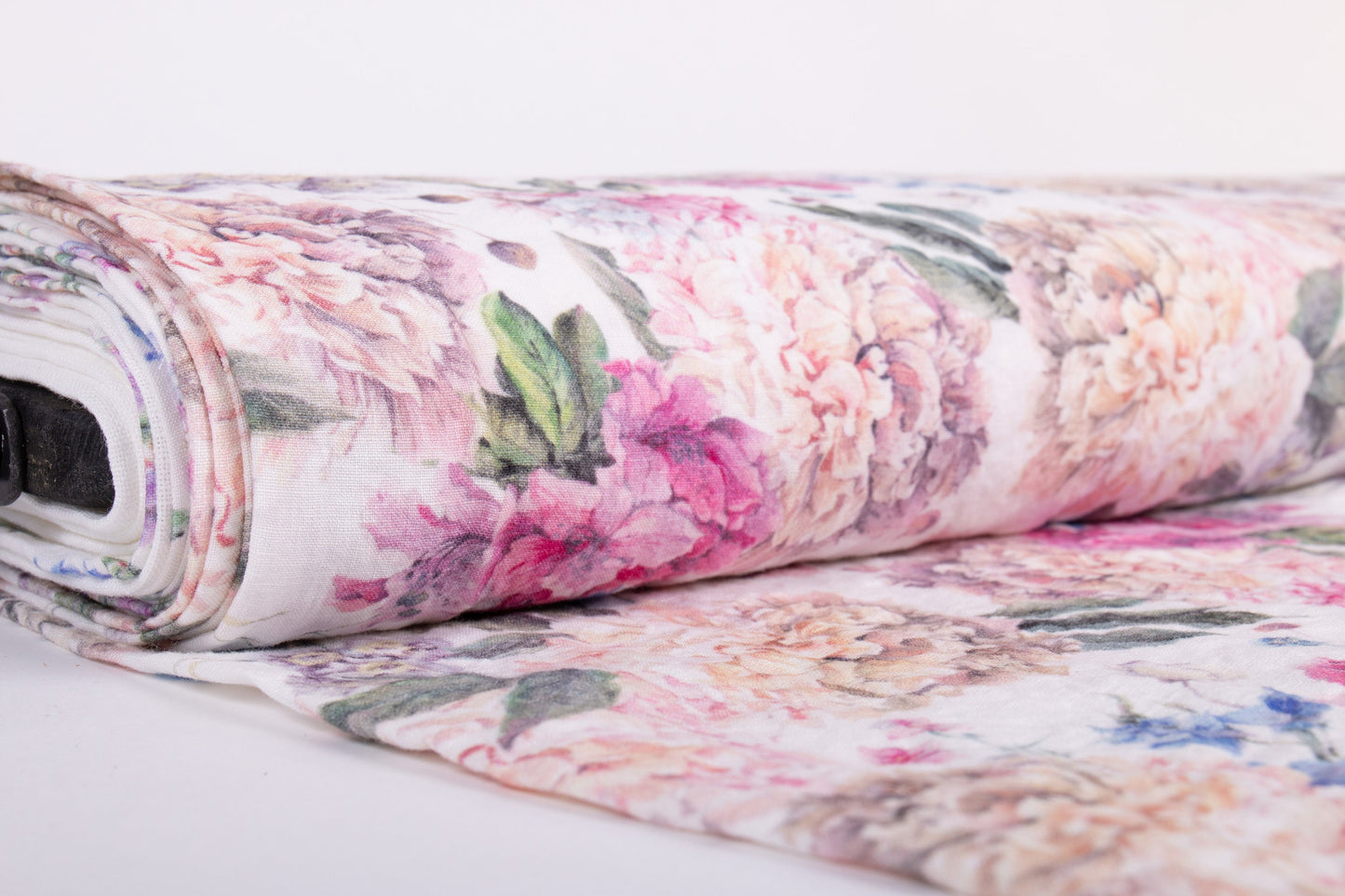 Peonies & Azaleas Linen Fabric