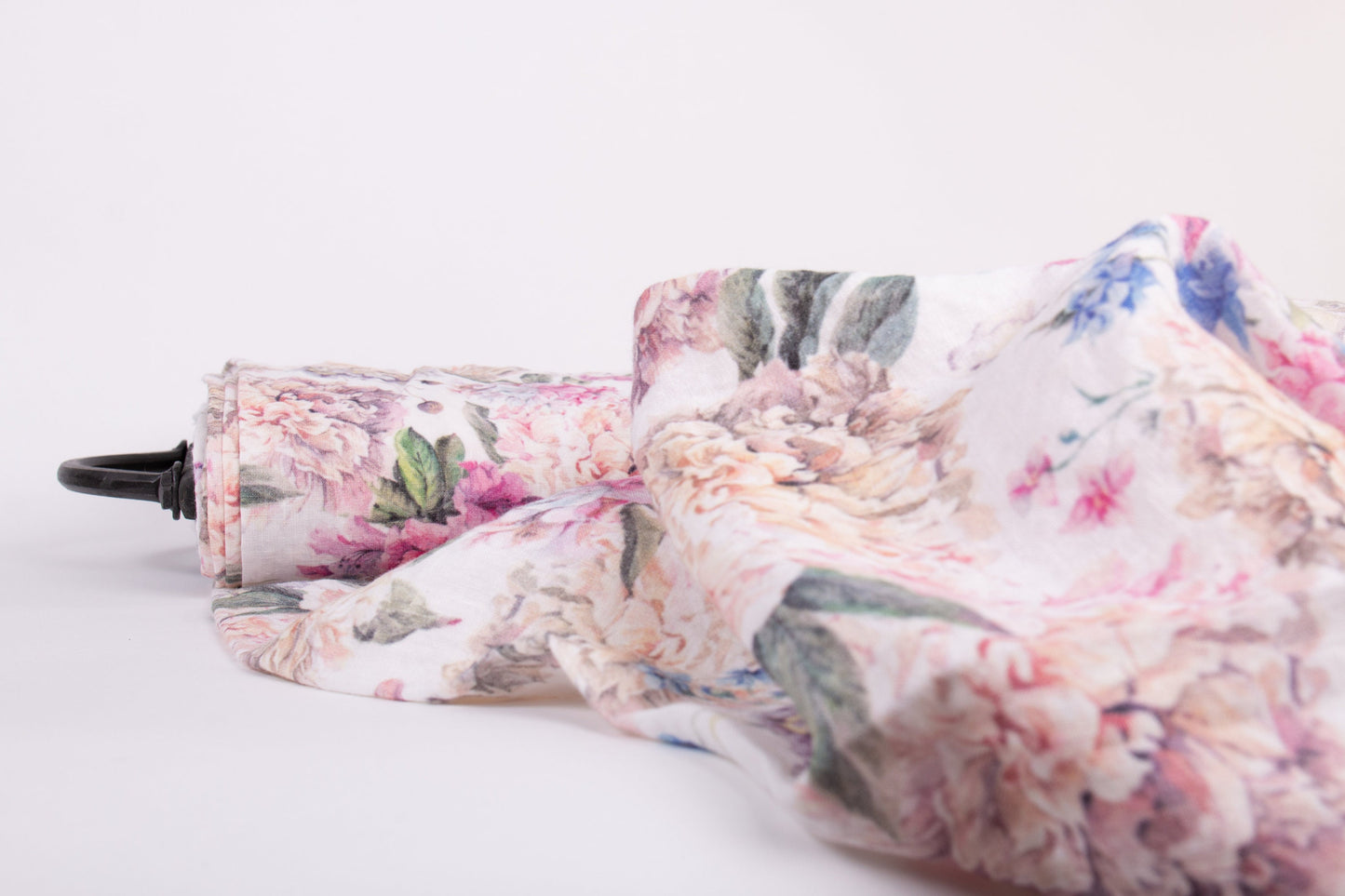 Peonies & Azaleas Linen Fabric