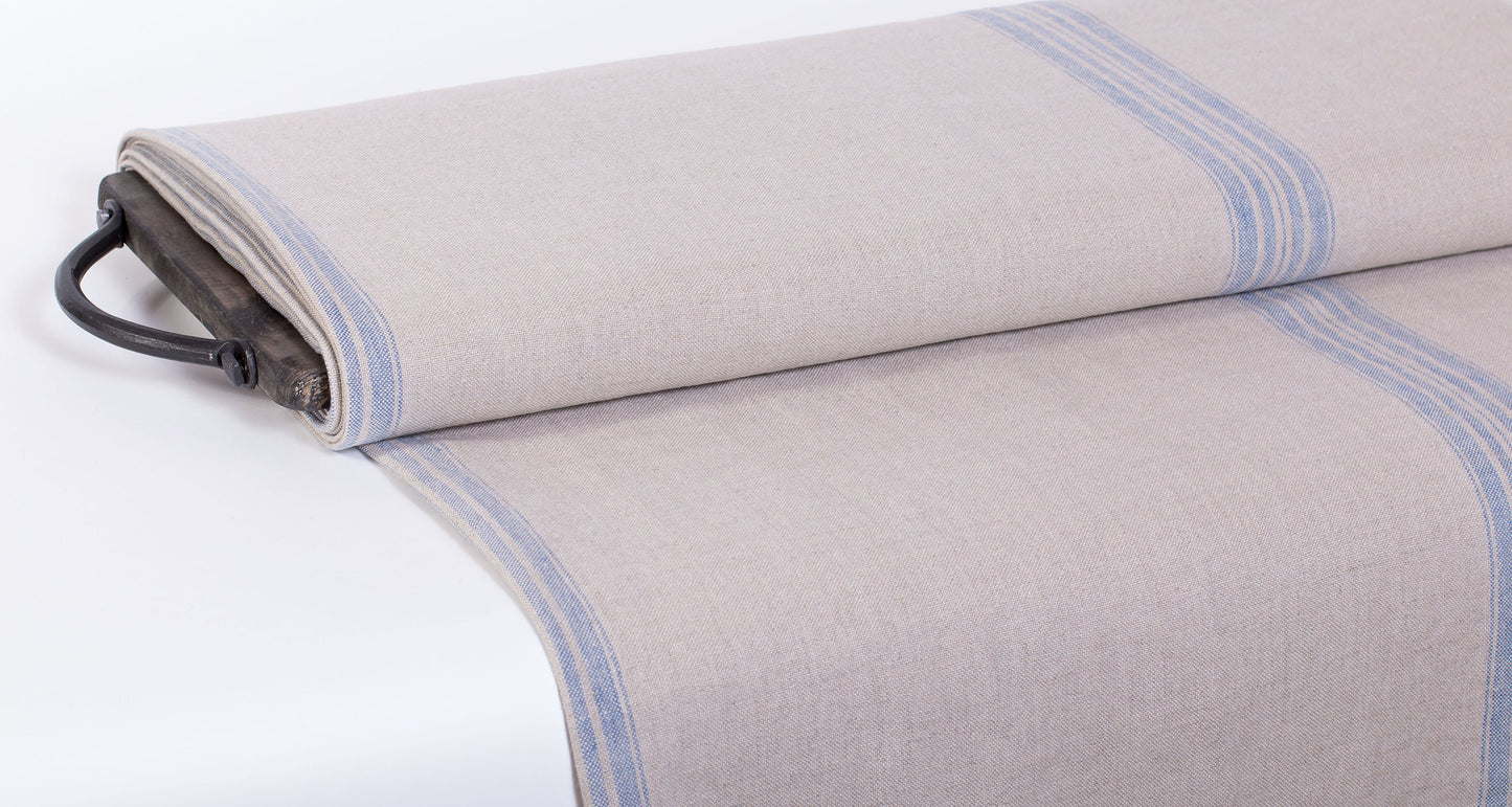 Heavyweight Striped Linen Fabric (380 gsm)