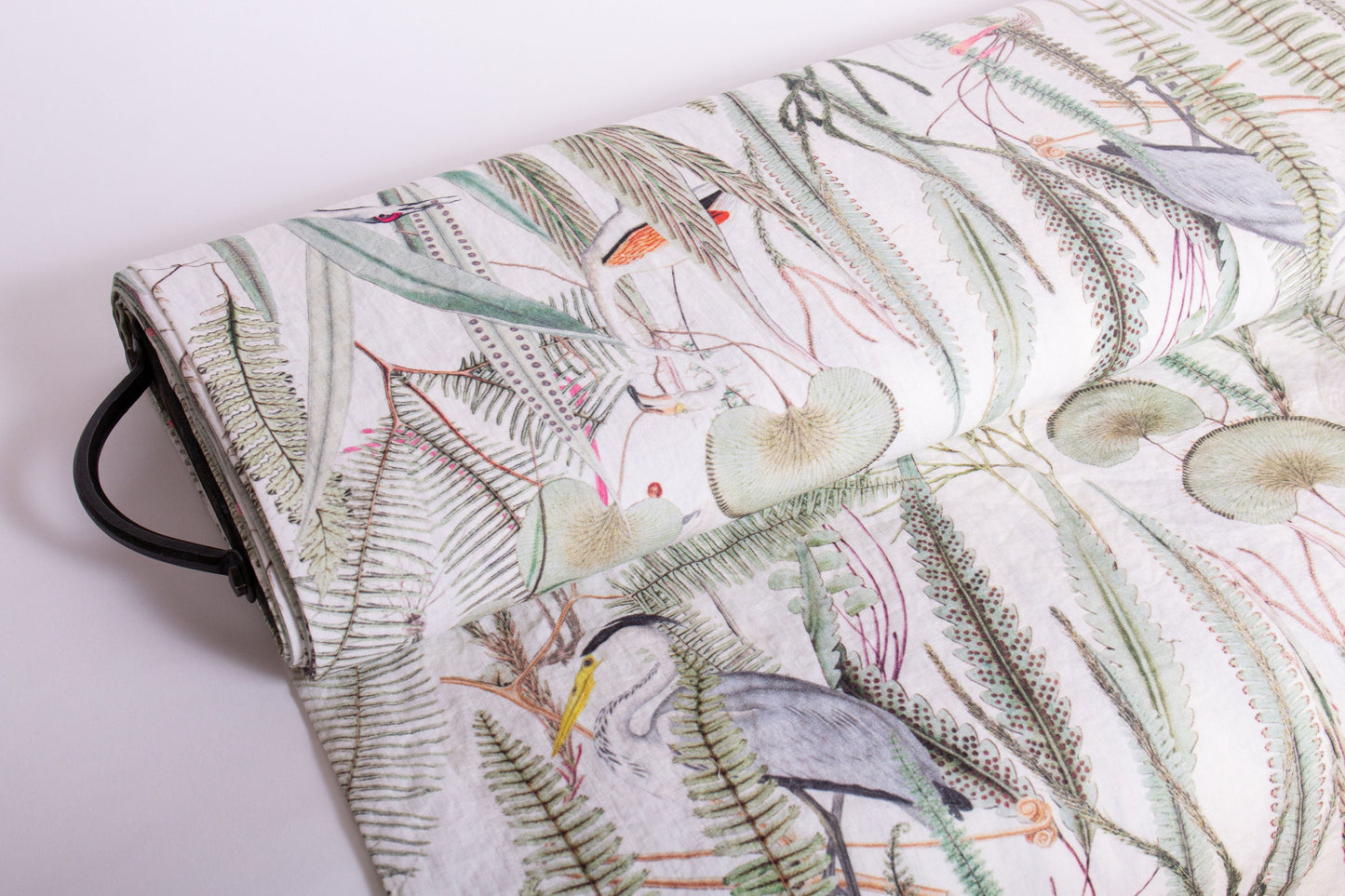 Linen Fabric Birds | EQUATORIAL MAGIC Print