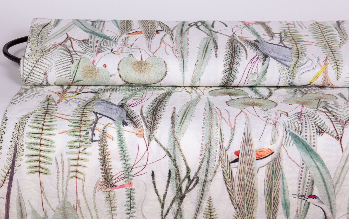 Linen Fabric Birds | EQUATORIAL MAGIC Print