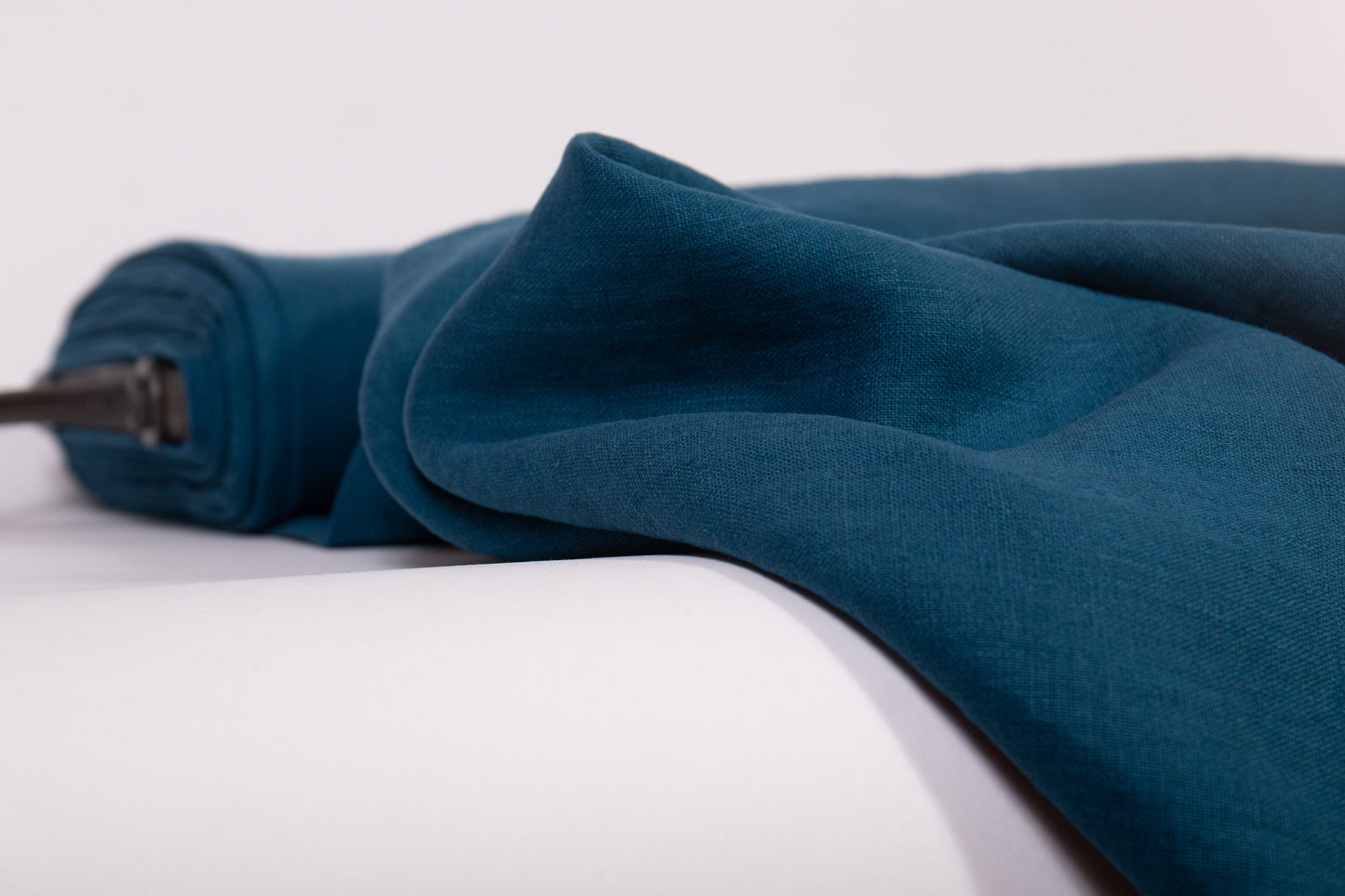 Teal Blue Linen Fabric