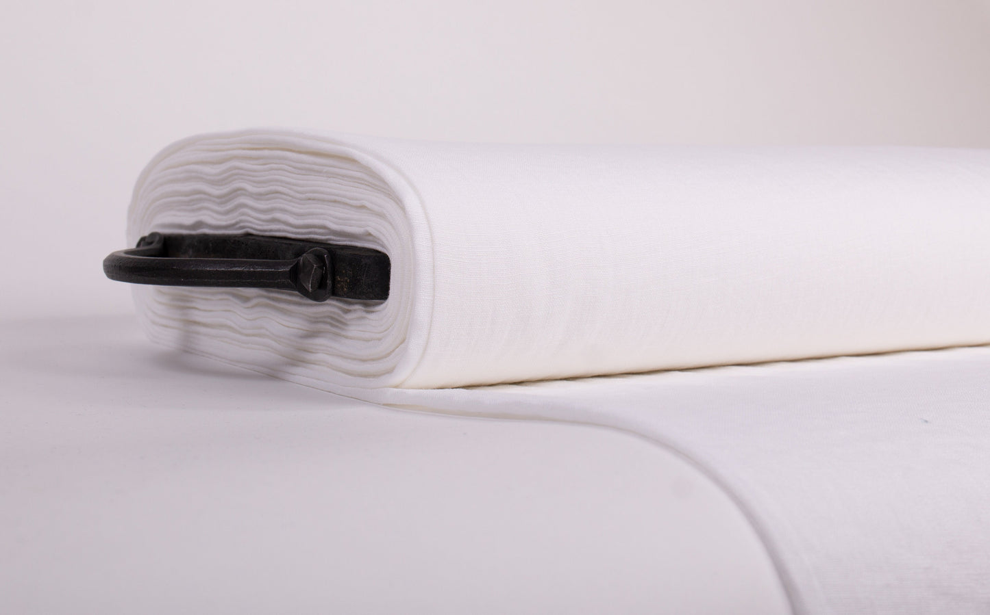 Heavyweight Stark White Linen Fabric (260gsm)