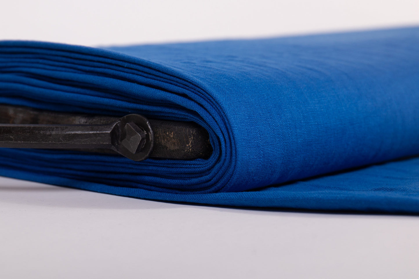 Bright Blue Linen Fabric