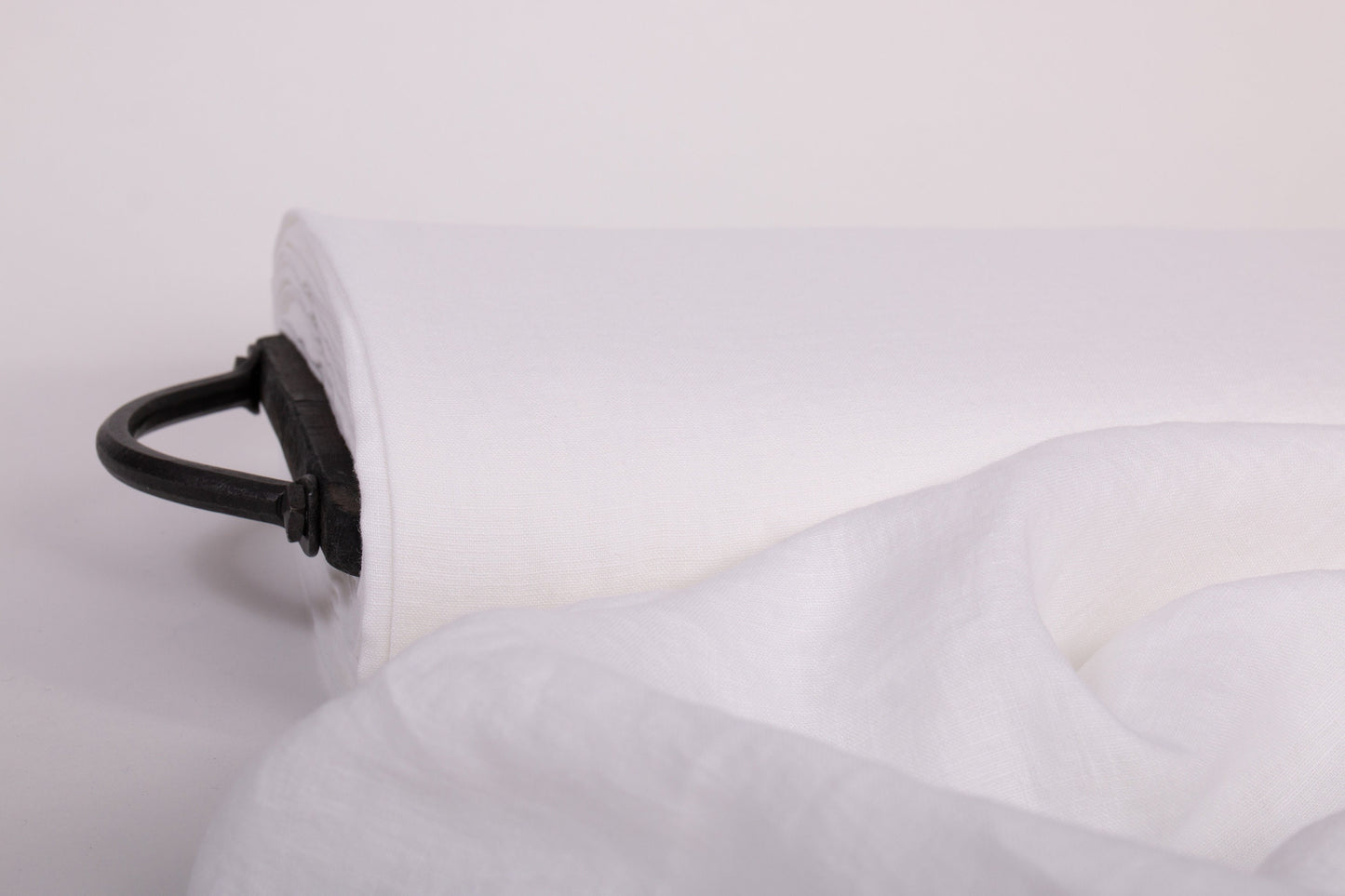 Heavyweight Stark White Linen Fabric (280gsm)