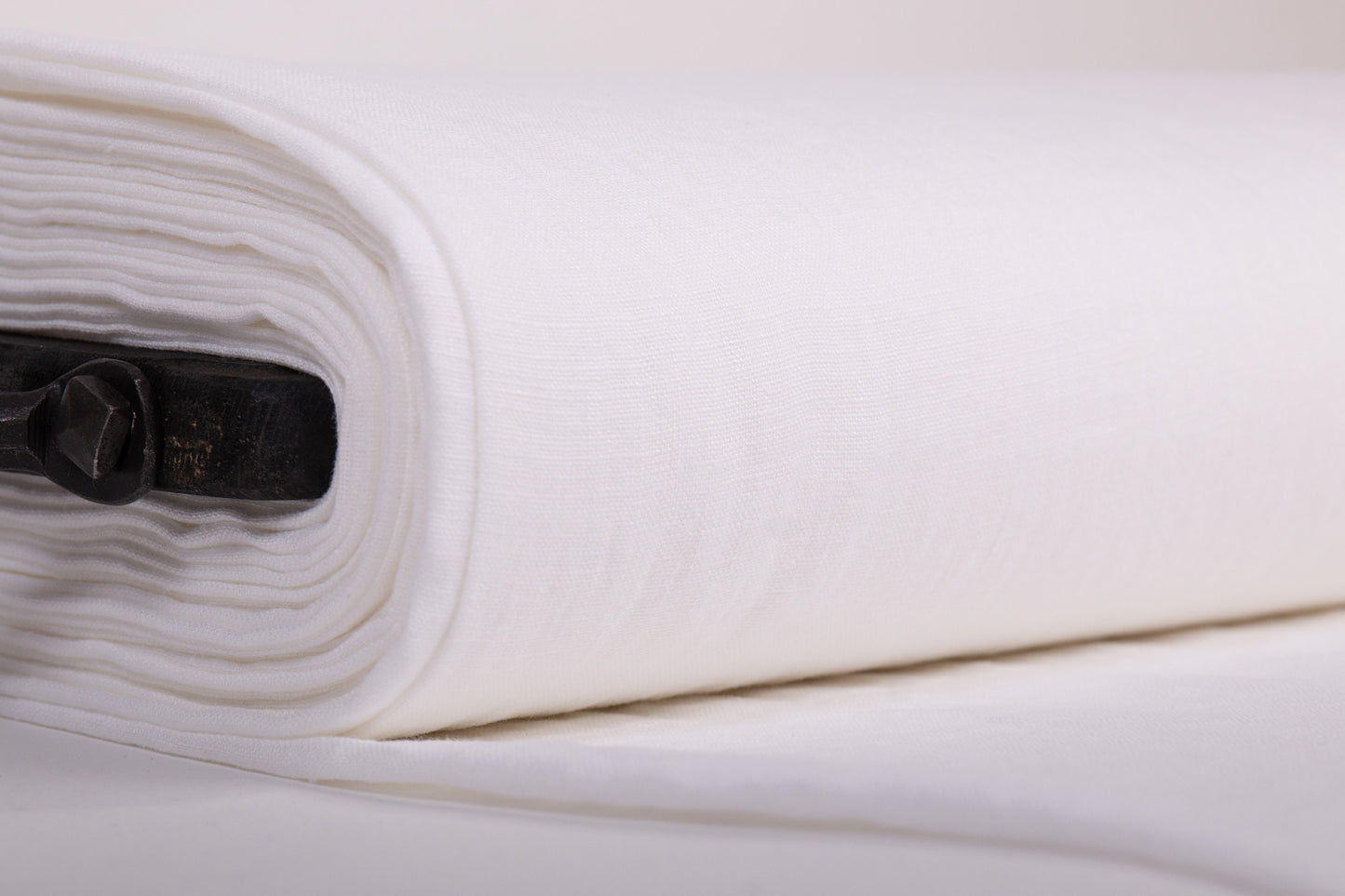 Heavyweight Stark White Linen Fabric (280gsm)