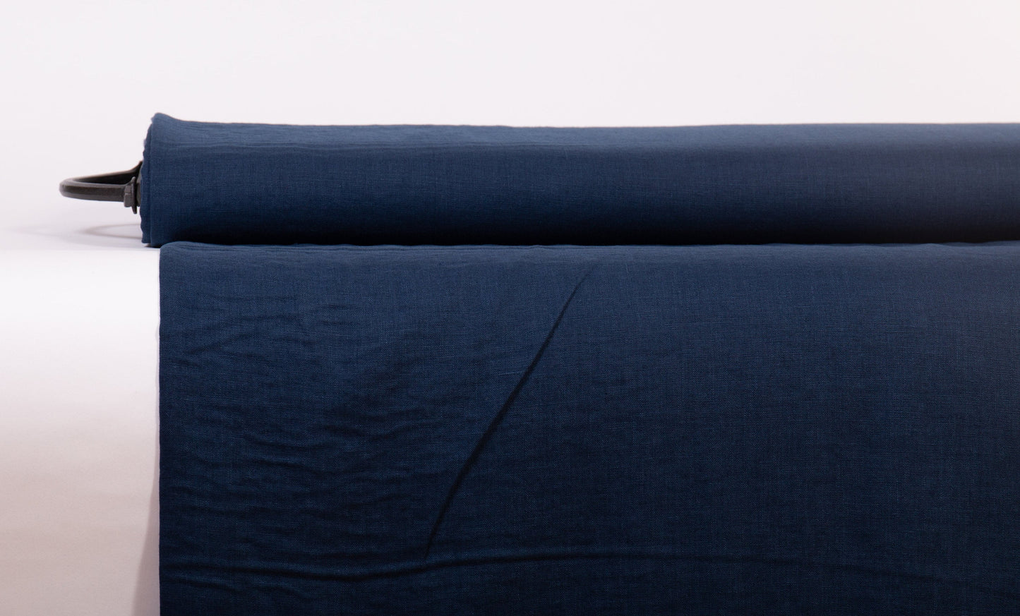Softened Linen Fabric, Midnight Blue — Lightweight (135gsm)