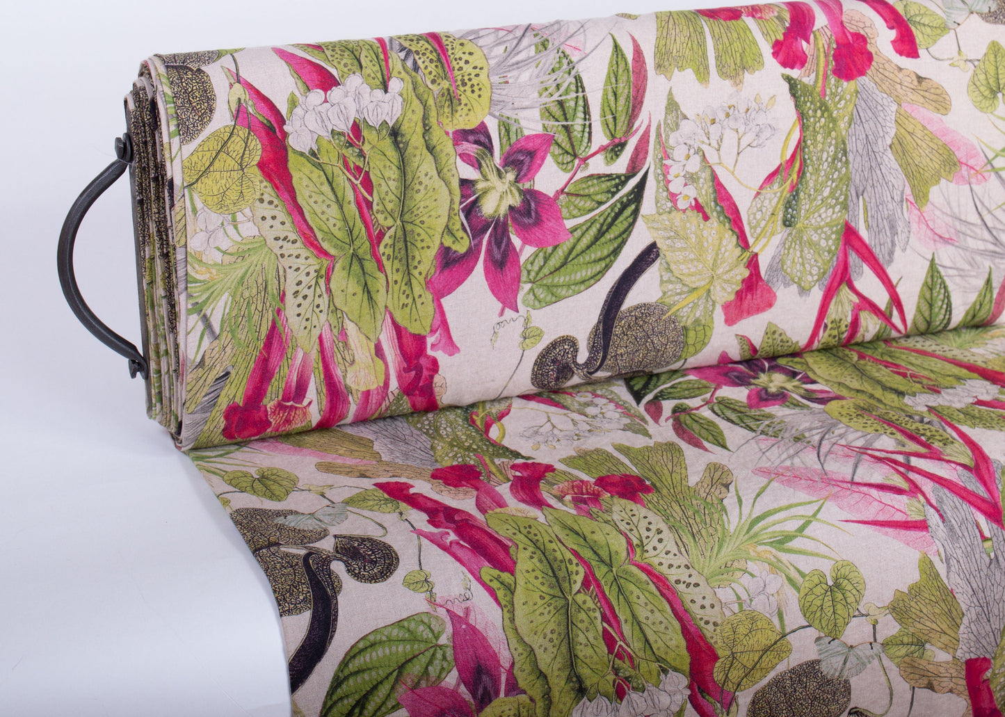 Linen Fabric Floral | BLOMSTRA Natural