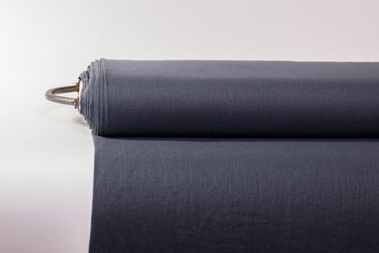 100% Lightweight Softened Linen | Dark Gray Graphite (135g/m²)