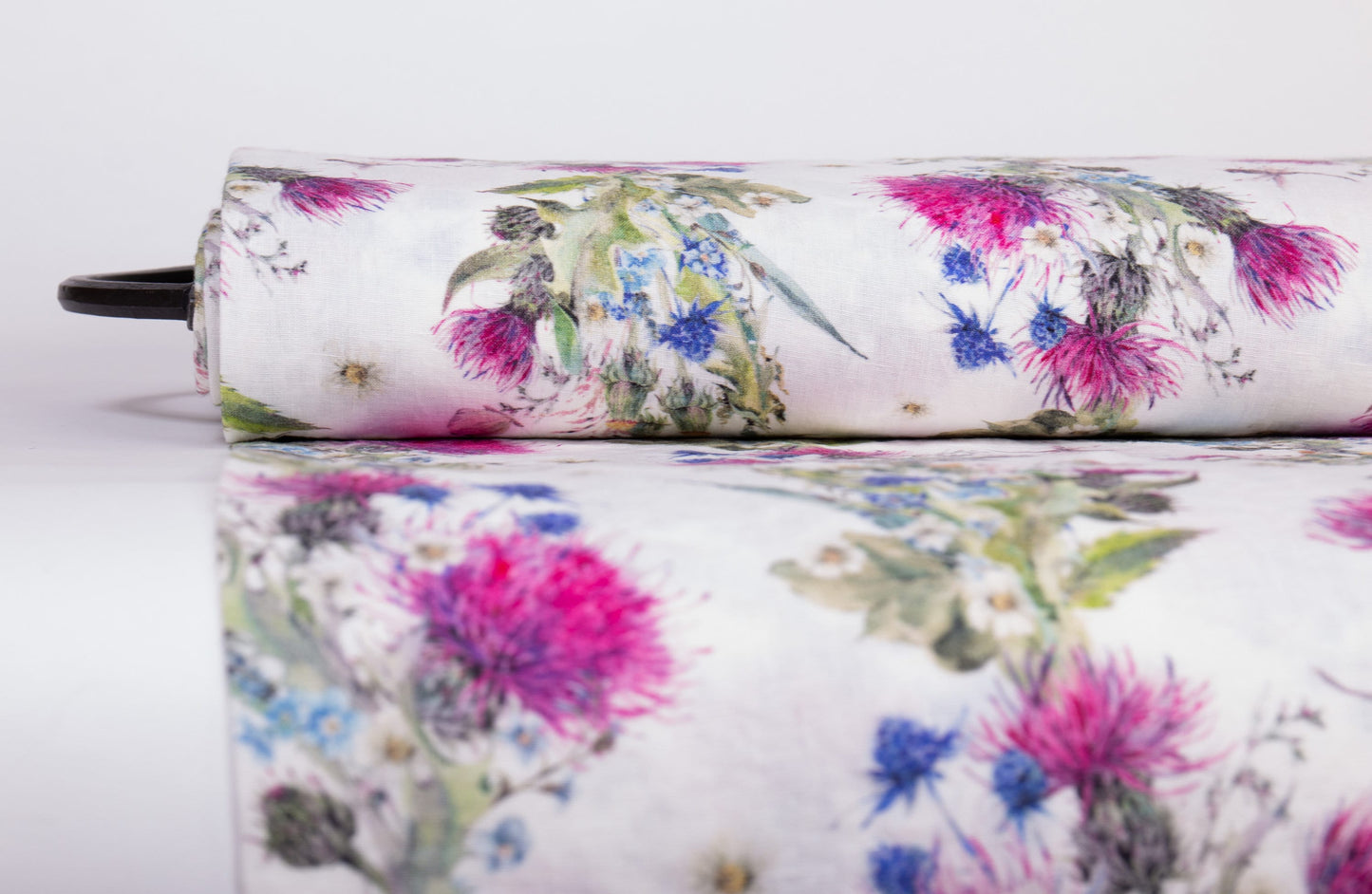 Linen Fabric Thistle | Wildflower Print