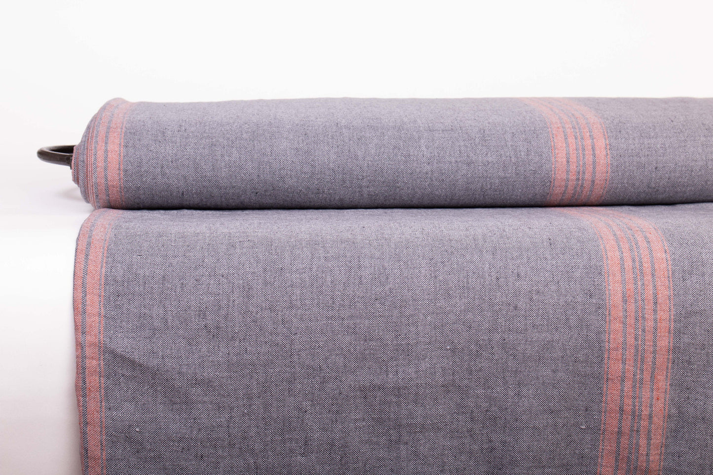 Heavyweight Dark Gray with Red Stripes (340 gsm)