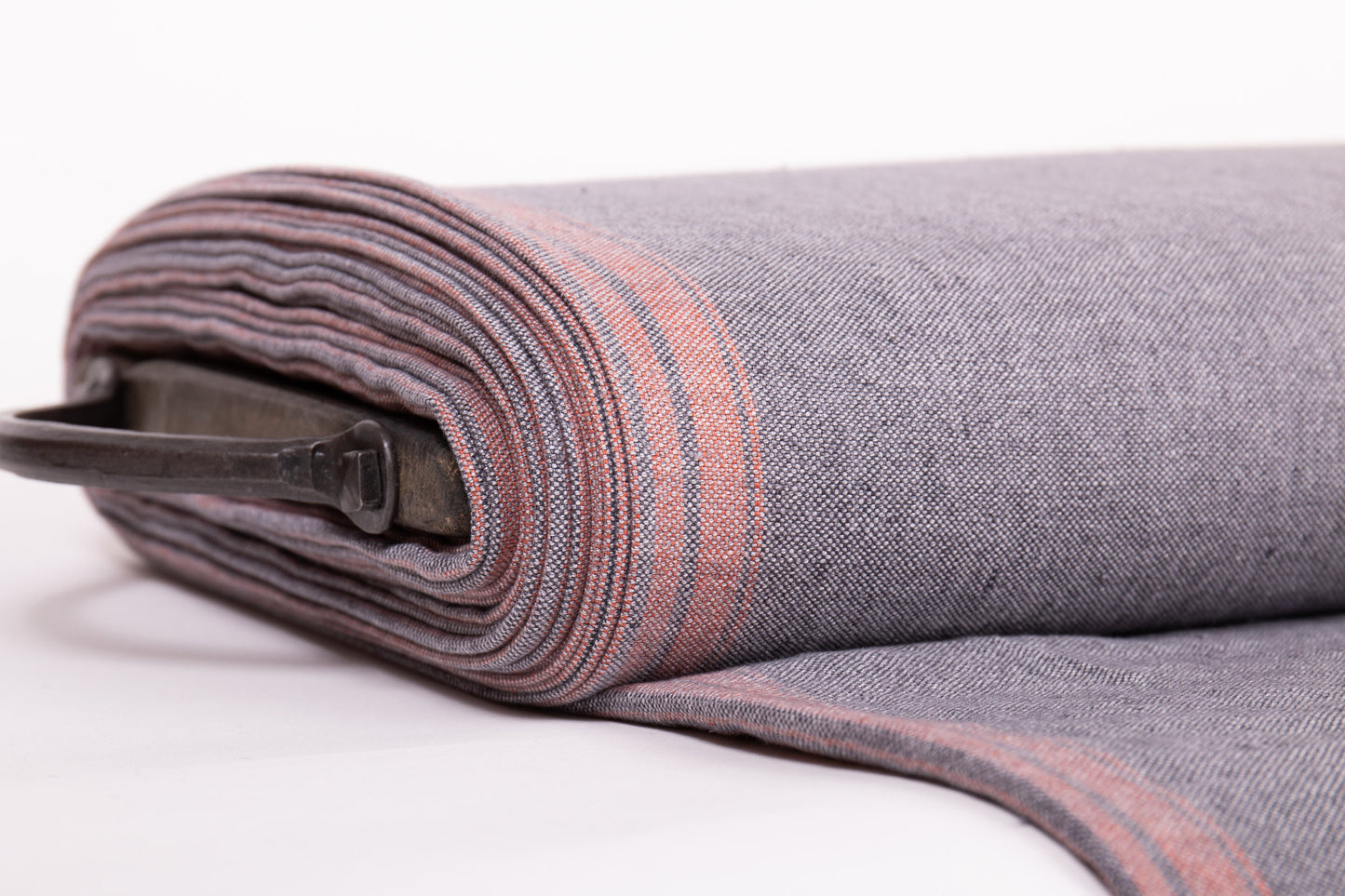 Heavyweight Dark Gray with Red Stripes (340 gsm)