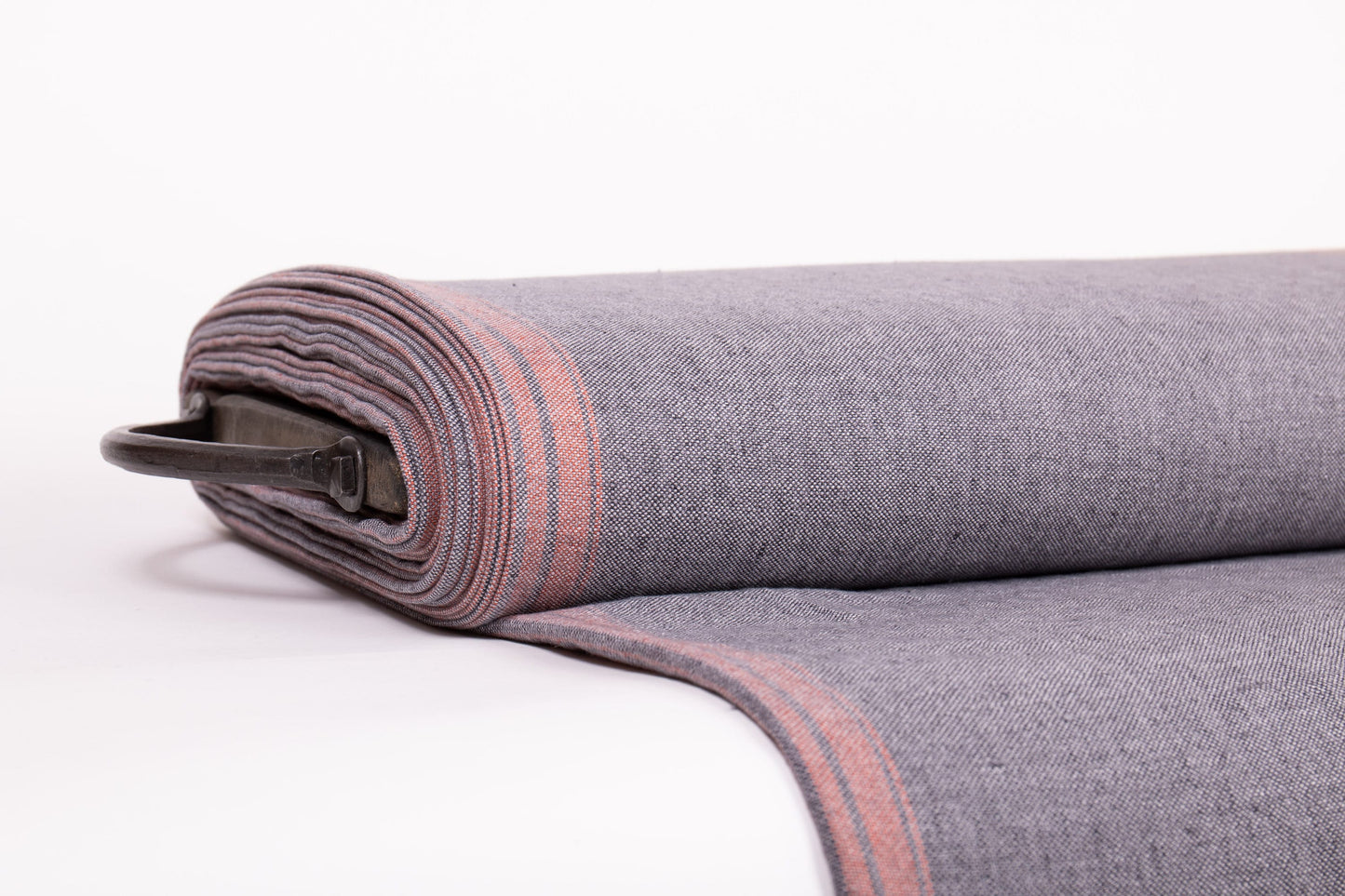 Heavyweight Dark Gray with Red Stripes (340 gsm)