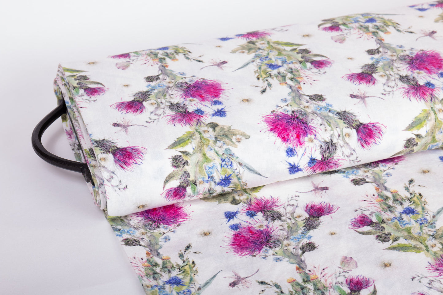 Linen Fabric Thistle | Wildflower Print
